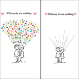 Arbre à empreinte mariage - Amoureux