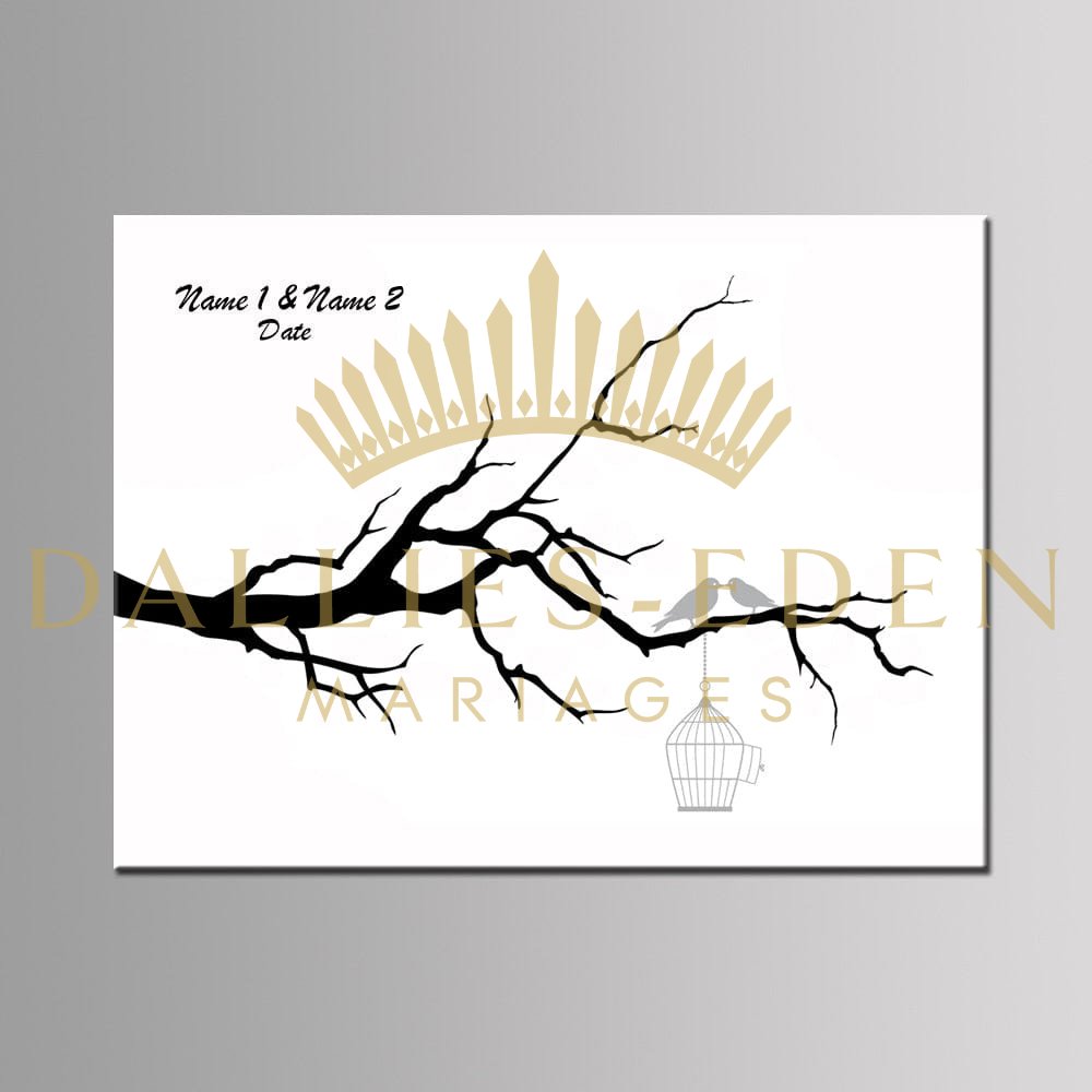 Arbre à empreinte mariage - Cage - Dallies-Eden-Mariages Boutique de Bijoux et d’accessoires de Mariage