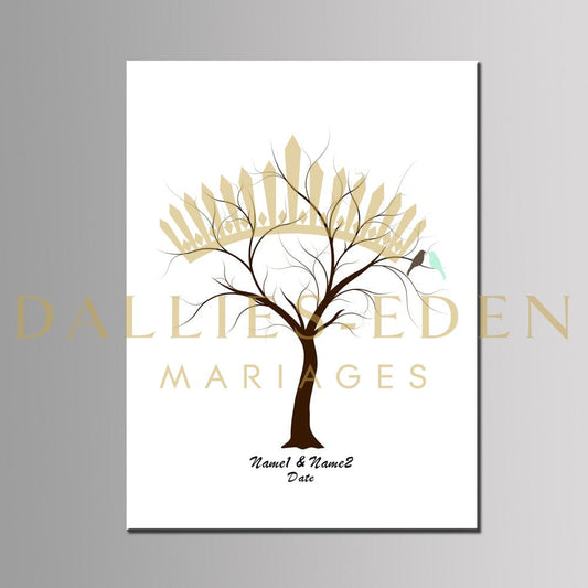 Arbre à empreinte mariage - Oiseaux - Dallies-Eden-Mariages Boutique de Bijoux et d’accessoires de Mariage