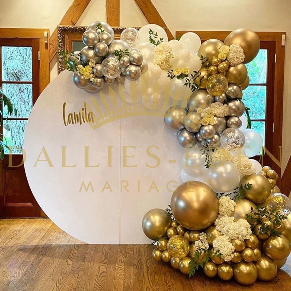 Arche de Ballon Chrome - Dallies-Eden-Mariages