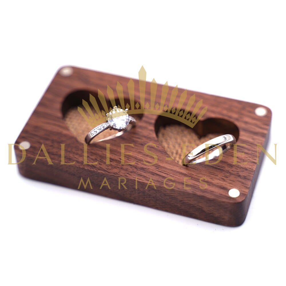 Boite à Alliances en Bois Champêtre - Dallies-Eden-Mariages