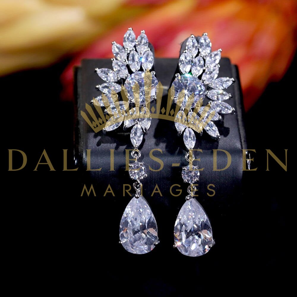 Boucle d'Oreilles Luxe Mariage - Dallies-Eden-Mariages