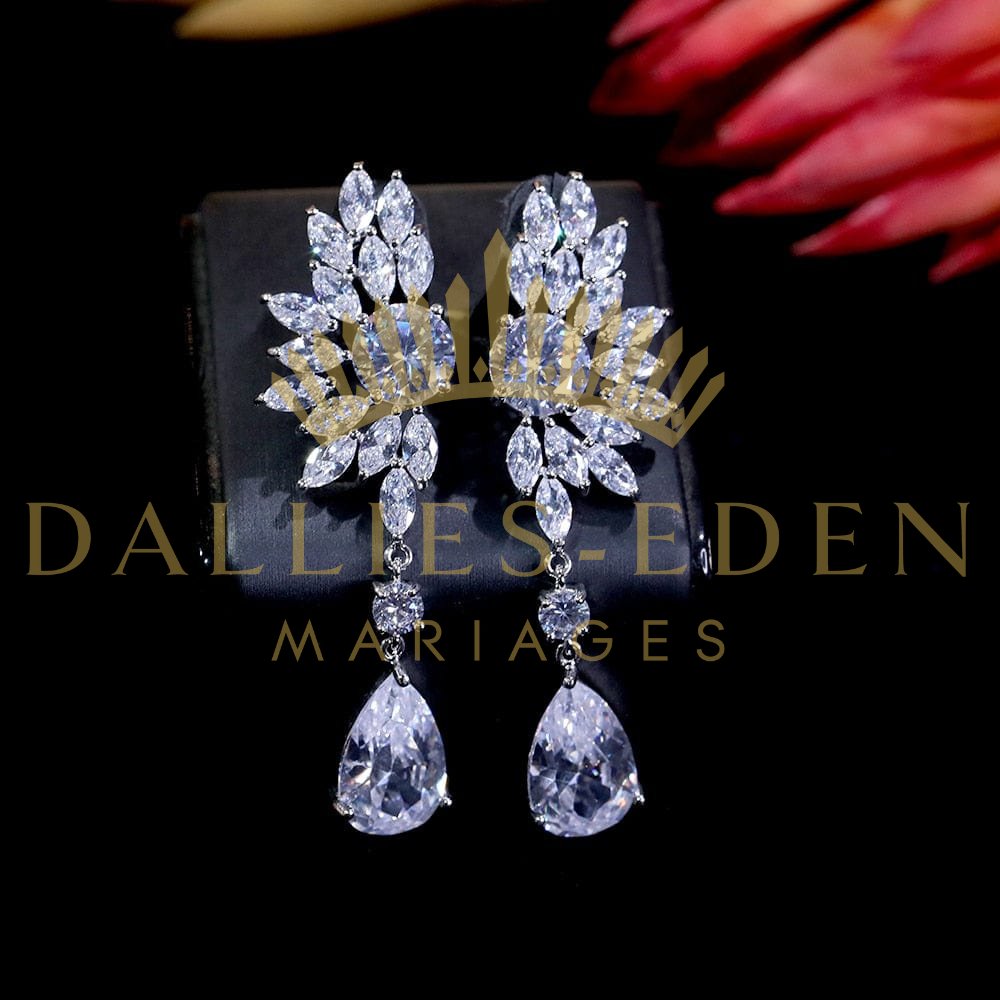 Boucle d'Oreilles Luxe Mariage - Dallies-Eden-Mariages