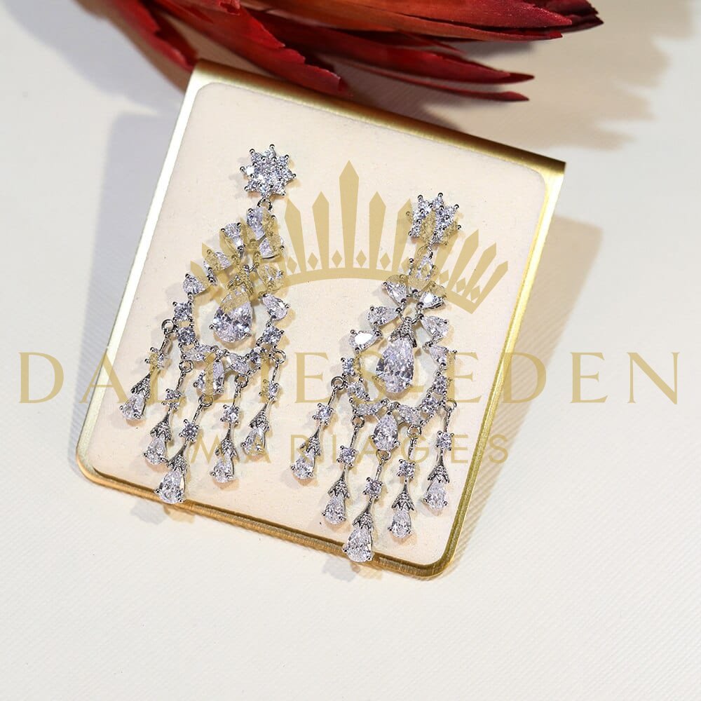 Boucle D'oreilles Pendante Mariage - Dallies-Eden-Mariages