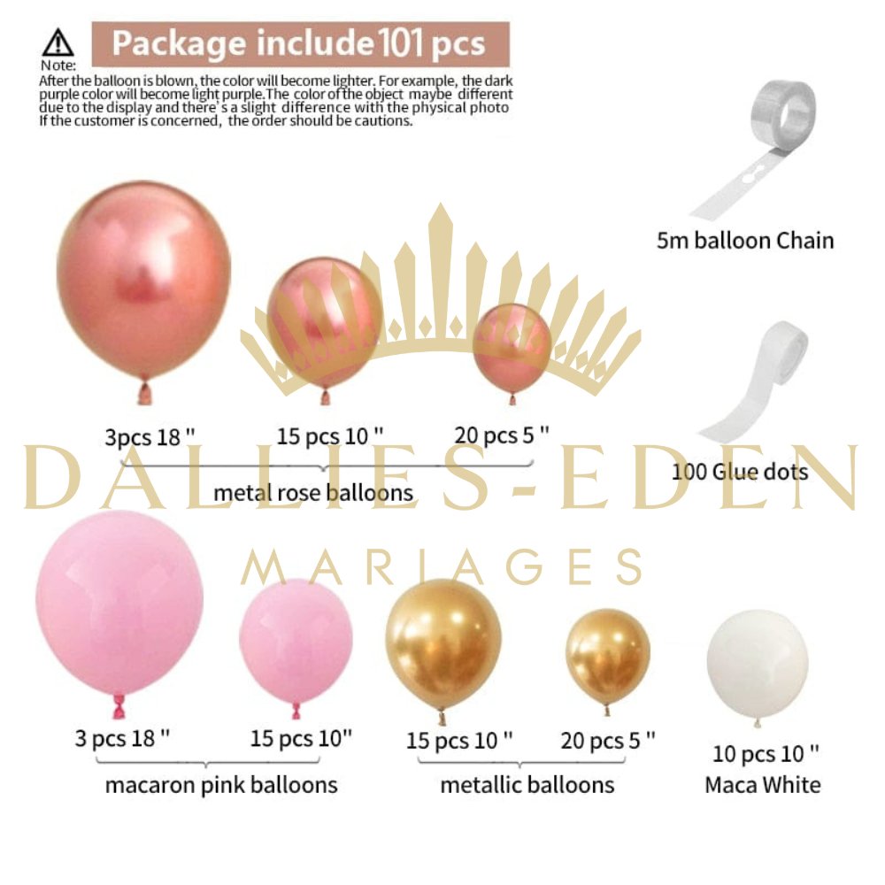 Kit de Ballon Arche de Mariage - Dallies-Eden-Mariages