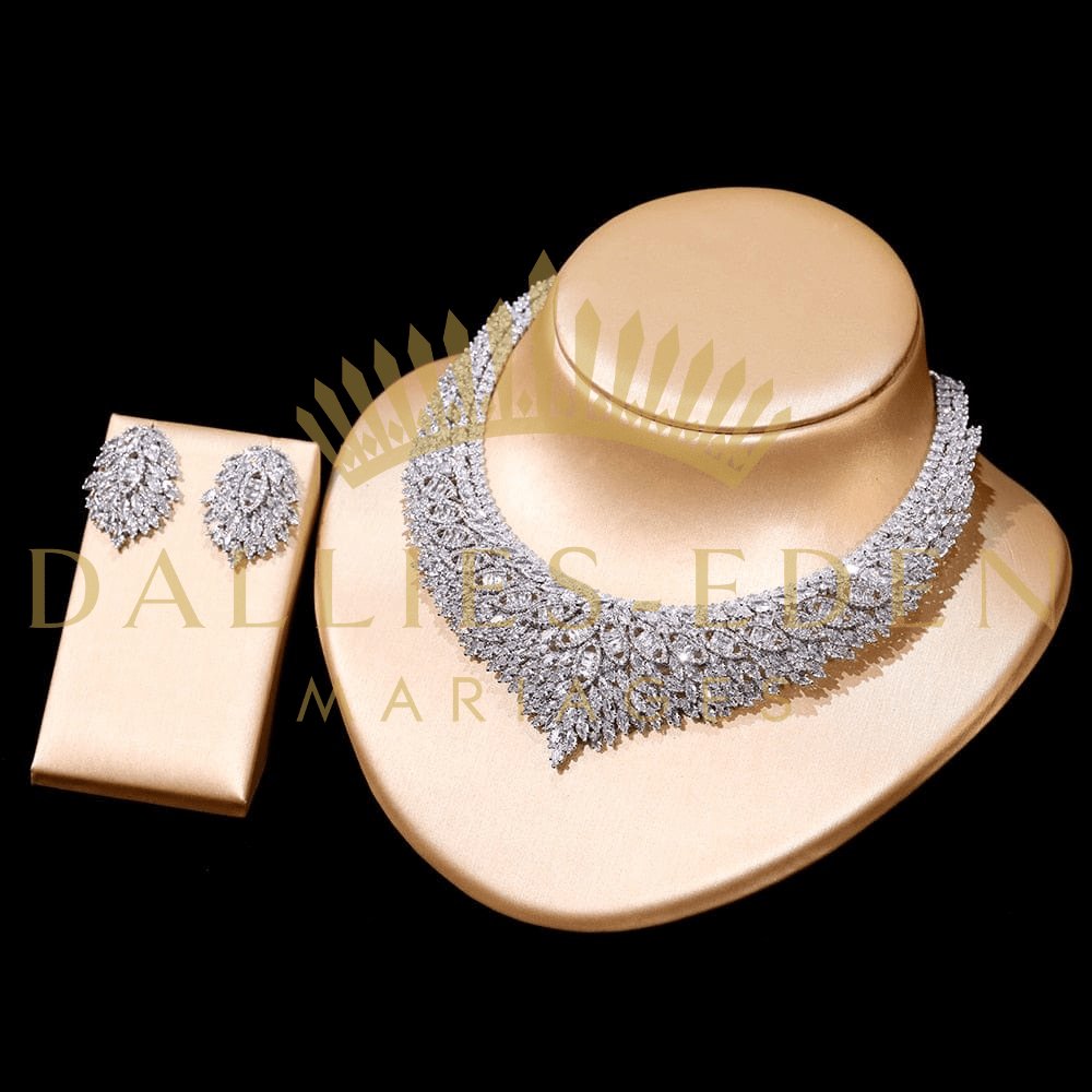 Magnifique robe de soirée mariage bijoux de mariée, collier, boucle  d'oreille, bracelet – sepbridals