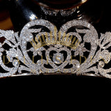 bijoux-diademe Tiare Femme Argentée Tiare Fine de Mariage