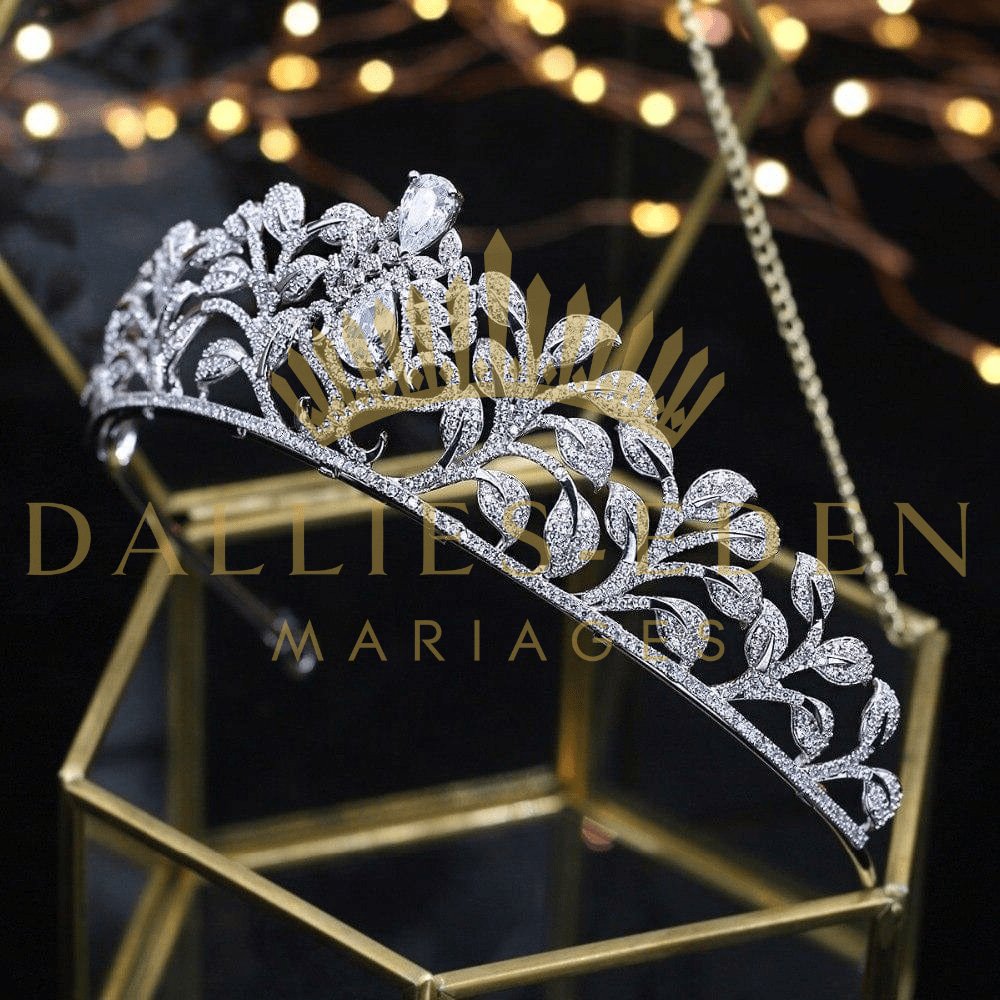 bijoux-diademe Tiare Femme Argentée Tiare Mariage Cristal