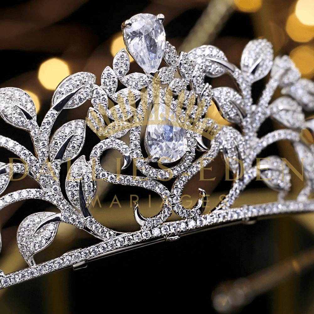 bijoux-diademe Tiare Femme Argentée Tiare Mariage Cristal