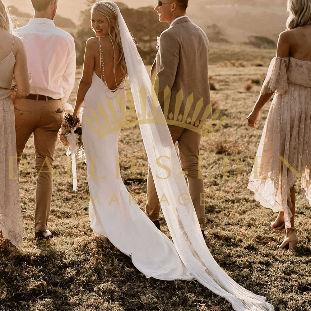 Dallies-Eden-Mariages  Voile de Mariée Voile de Mariage Blanc 100cm