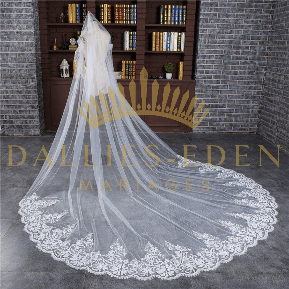 Dallies-Eden-Mariages  Voile de Mariée Voile de Mariage Blanc 300 cm