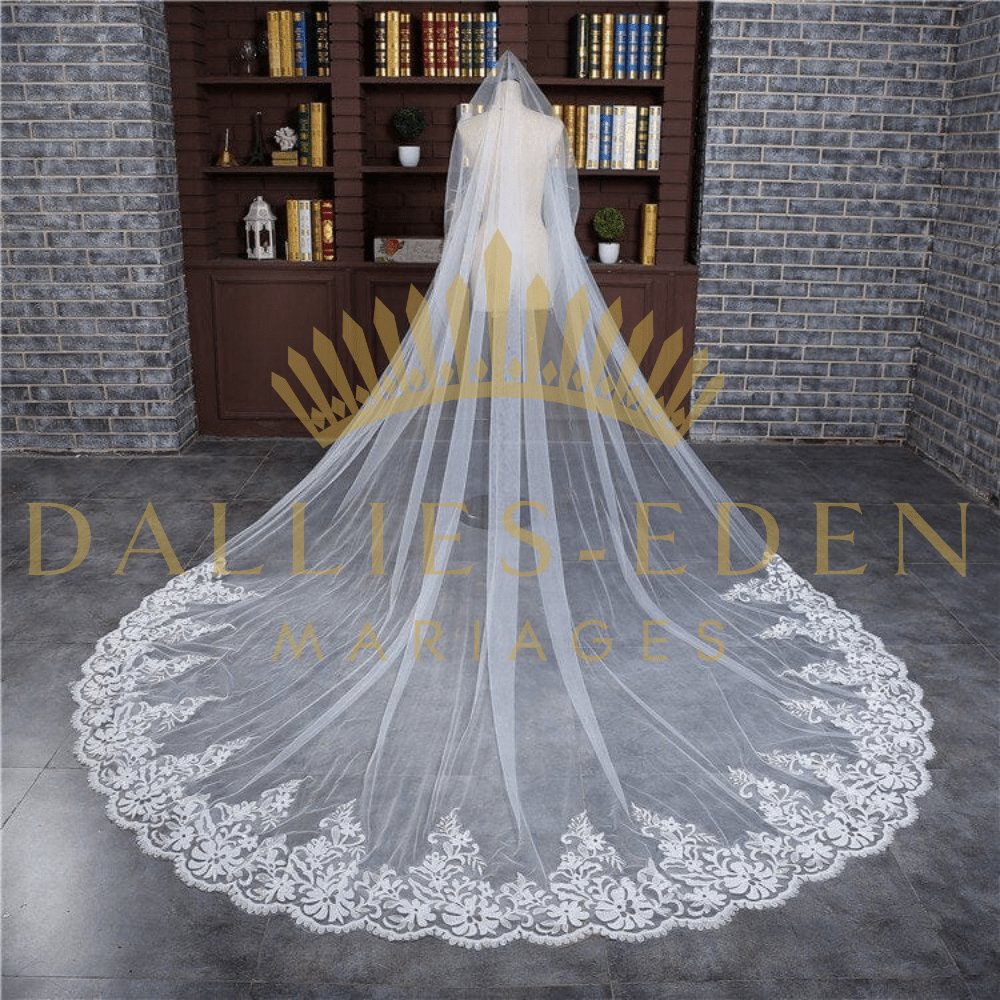 Dallies-Eden-Mariages  Voile de Mariée Voile de Mariage Blanc 300 cm