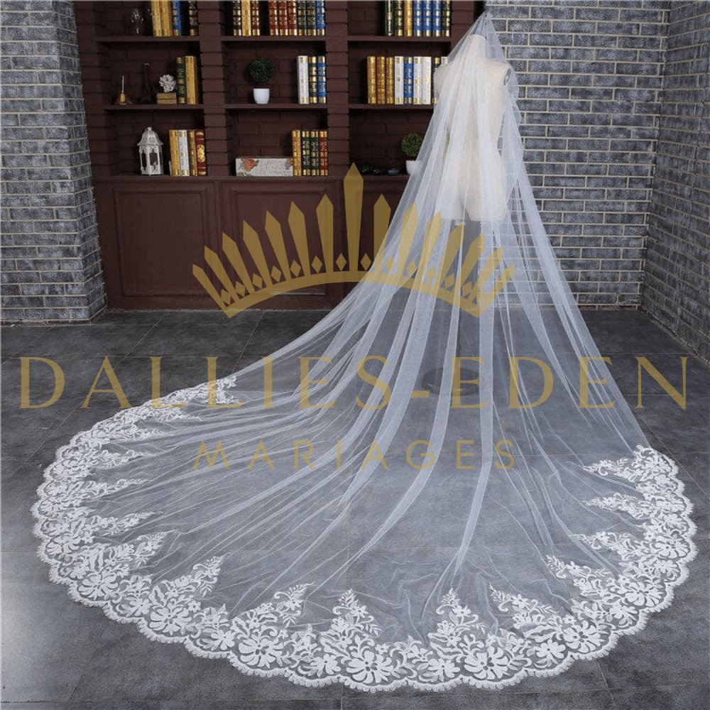 Dallies-Eden-Mariages  Voile de Mariée Voile de Mariage Blanc 300 cm