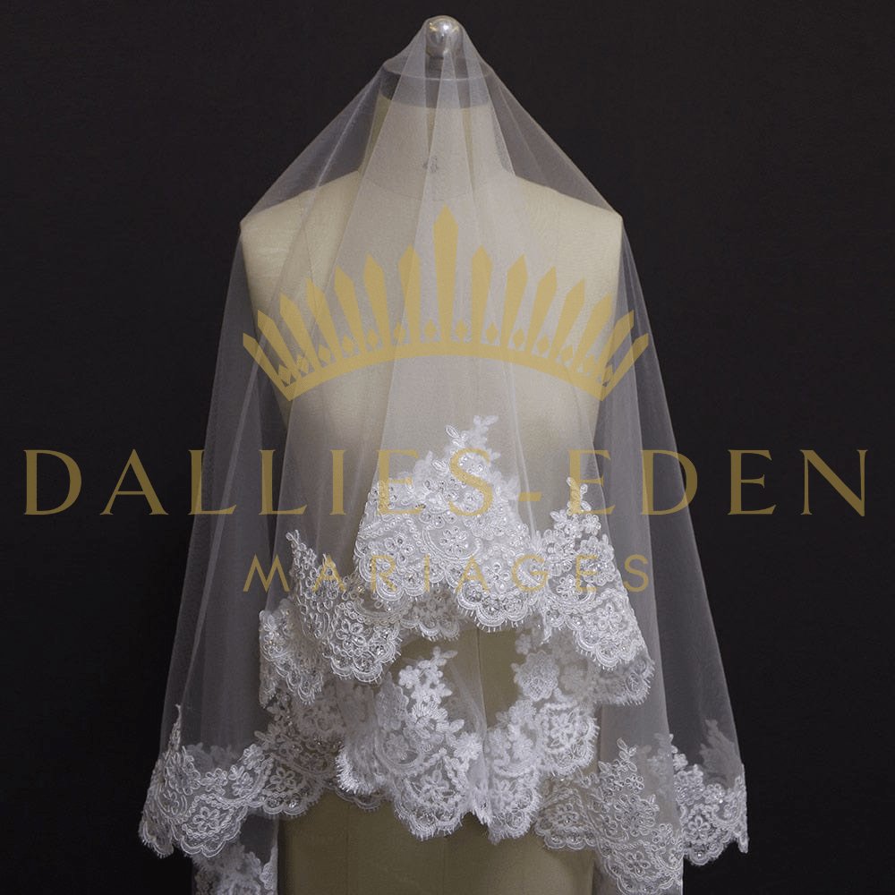 Dallies-Eden-Mariages  Voile de Mariée Voile de Mariage Double