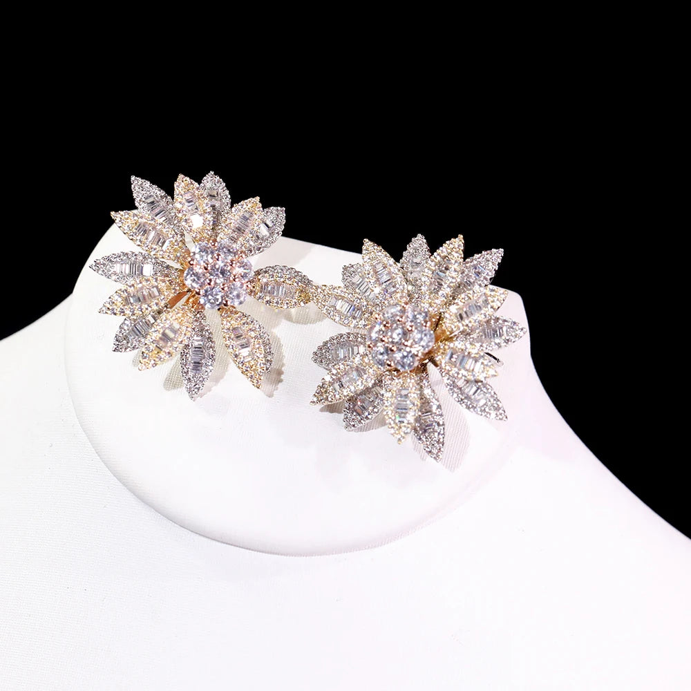 Boucle d'Oreilles Flocon de Neige