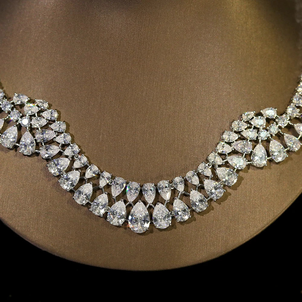 Parure Collier et Boucle d'Oreille Mariage