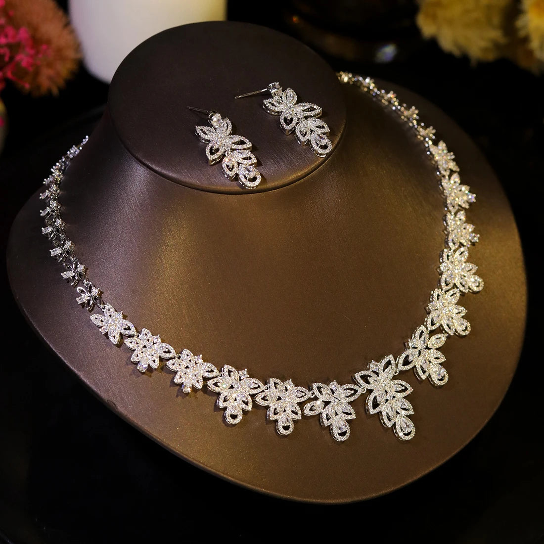 Parure Collier Boucle D'oreille Mariage