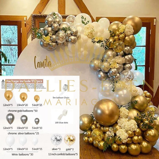 Arche de Ballon Chrome - Dallies-Eden-Mariages