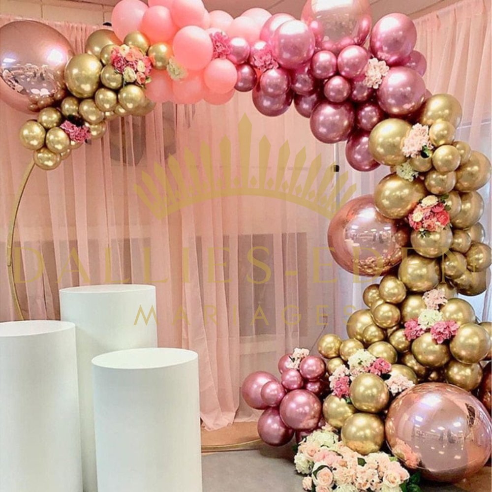 Arche de Ballon Rose - Dallies-Eden-Mariages