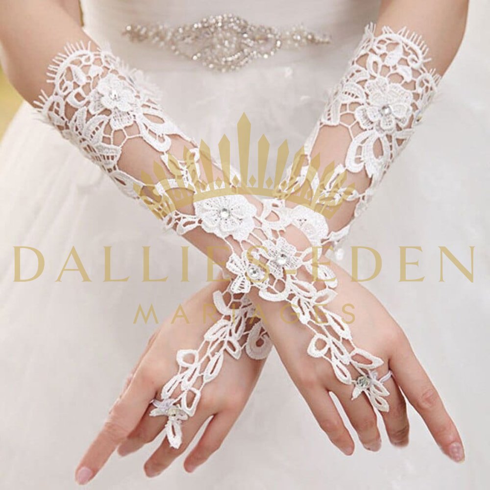 Bracelet en Dentelle Béatrice - Dallies-Eden-Mariages