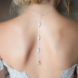 Collier de dos argenté étincelant - Dallies-Eden-Mariages