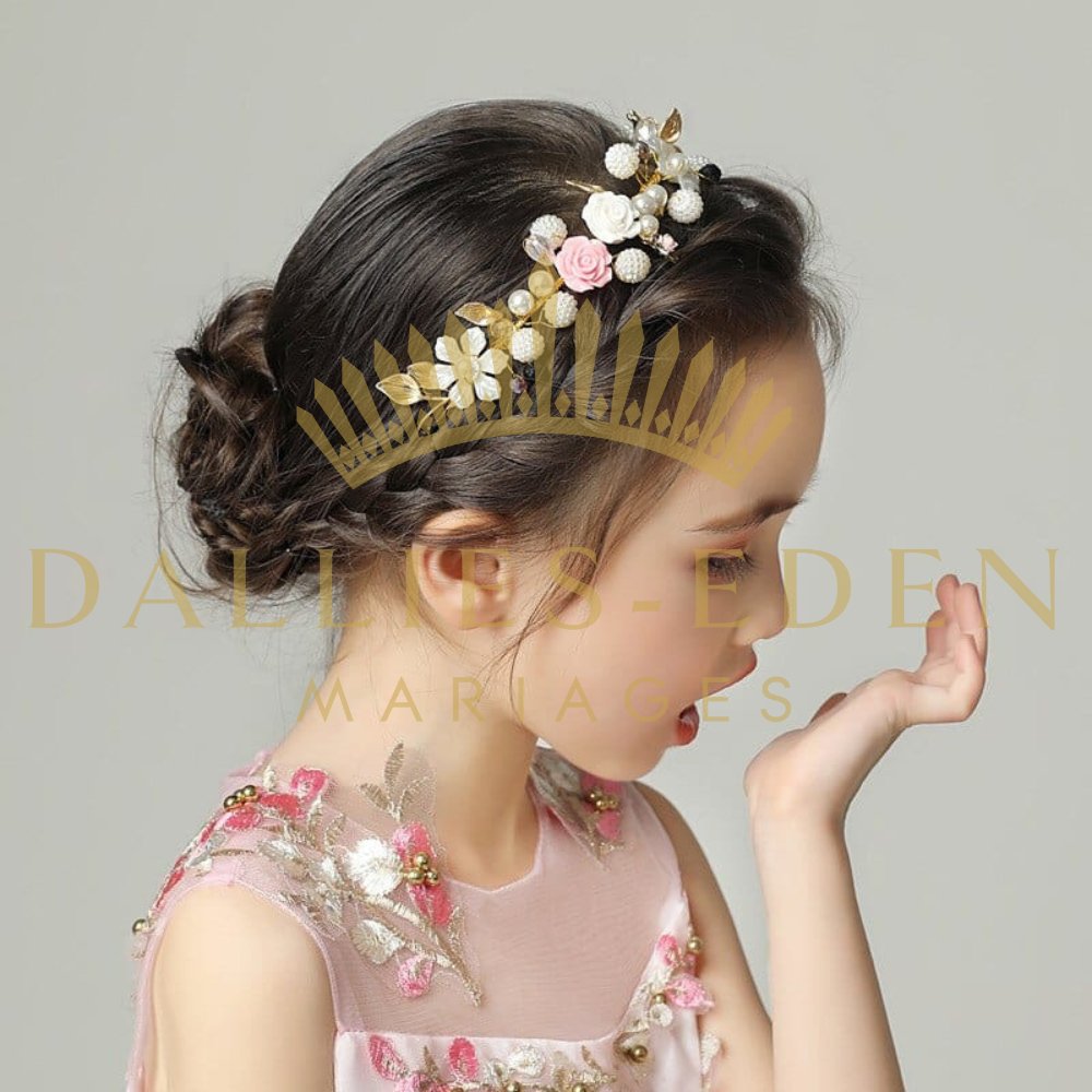 Diademe Ceremonie Fille de Mariage - Dallies-Eden-Mariages