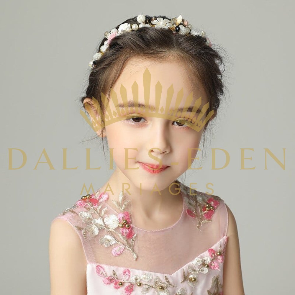 Diademe Ceremonie Fille de Mariage - Dallies-Eden-Mariages