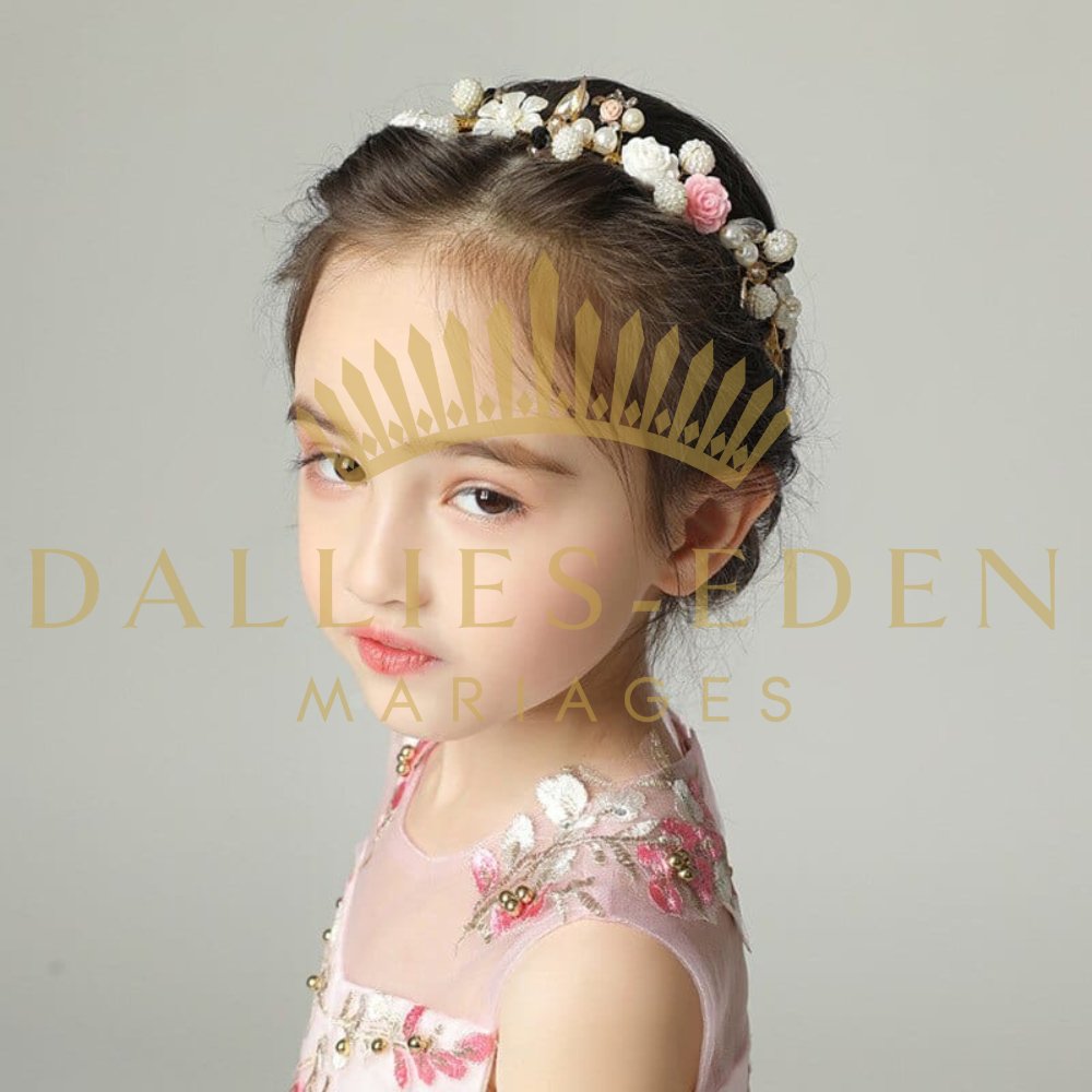 Diademe Ceremonie Fille de Mariage - Dallies-Eden-Mariages