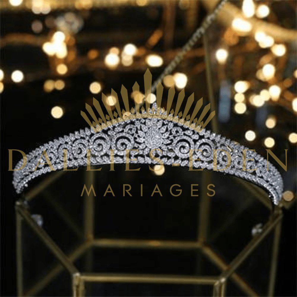 bijoux-diademe Tiare Femme Argentée Diadème Mariage Arabe