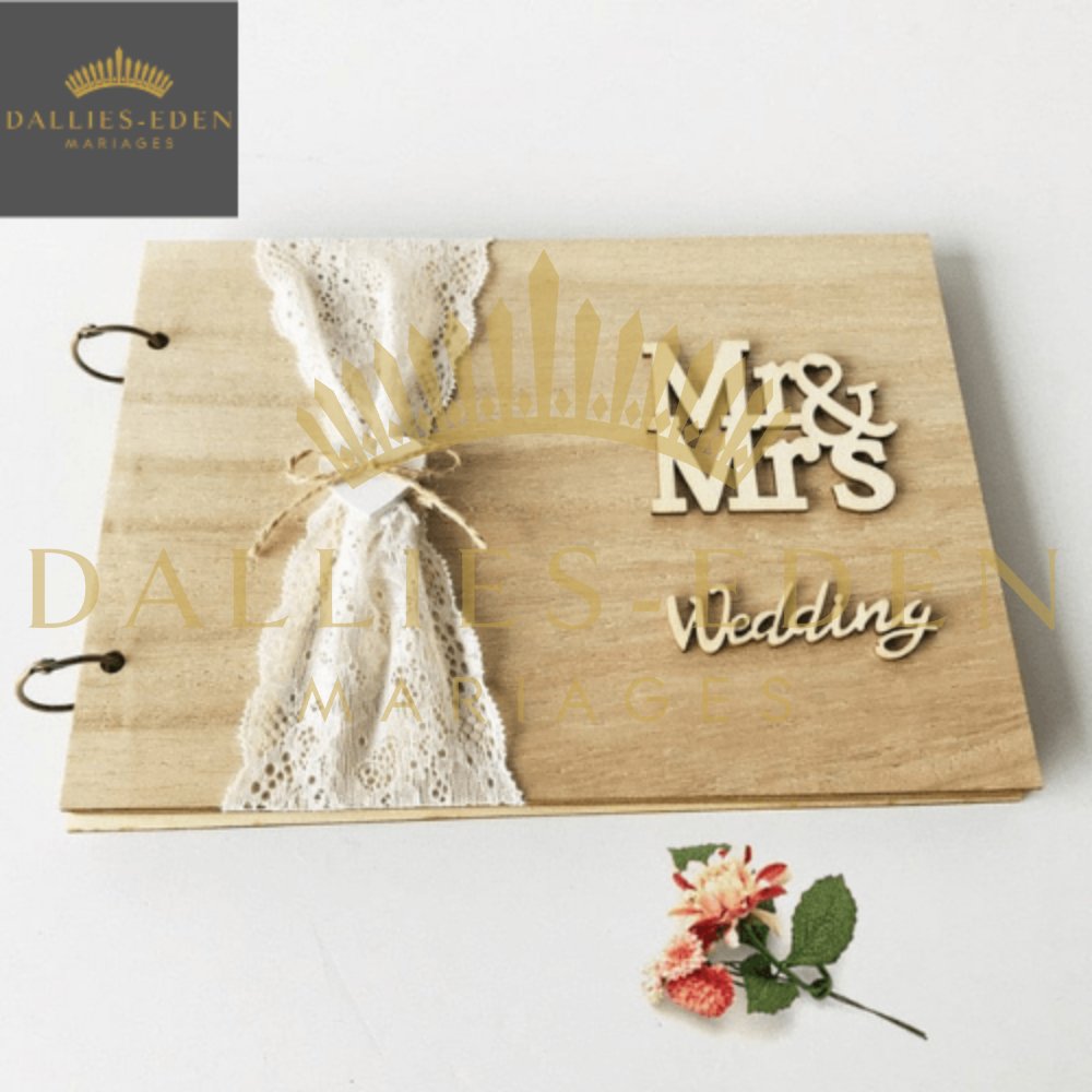 Livre D'or en Bois Mariage - Dallies-Eden-Mariages