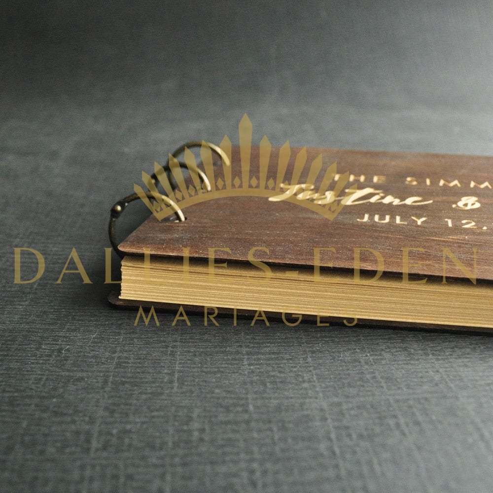 Livre D'or Mariage Bois - Dallies-Eden-Mariages