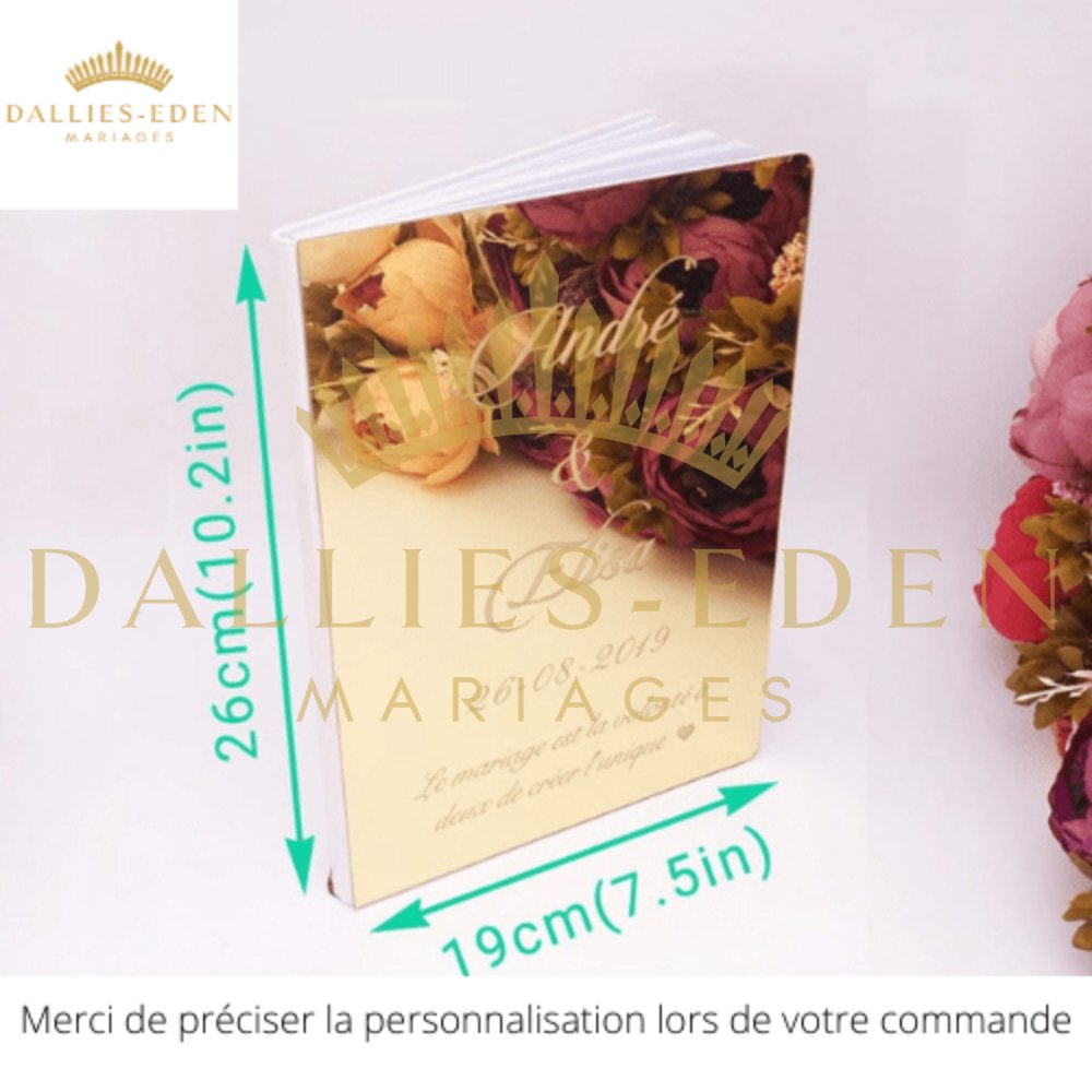 Livre D'or Personnalisable pour Mariage - Dallies-Eden-Mariages