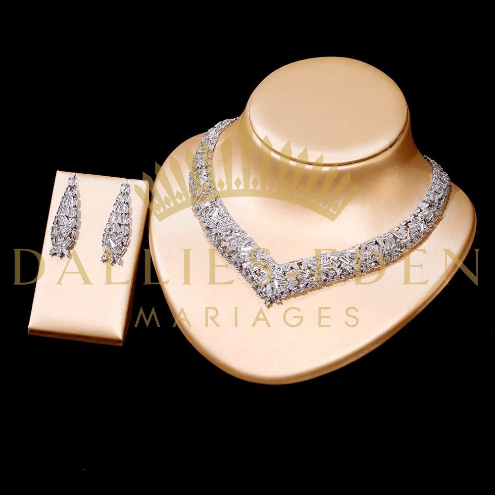 bijoux-diademe Parure Femme 2 pièces Argentée Parure Othilie