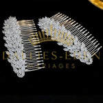 bijoux-diademe Peigne à cheveux 1 Peigne Argenté de Mariage