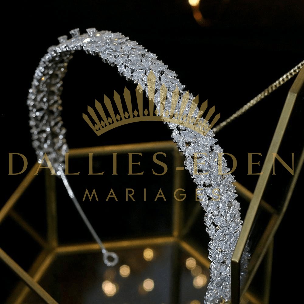 bijoux-diademe Serre-Tête Argentée Serre-tête mariage Bohème