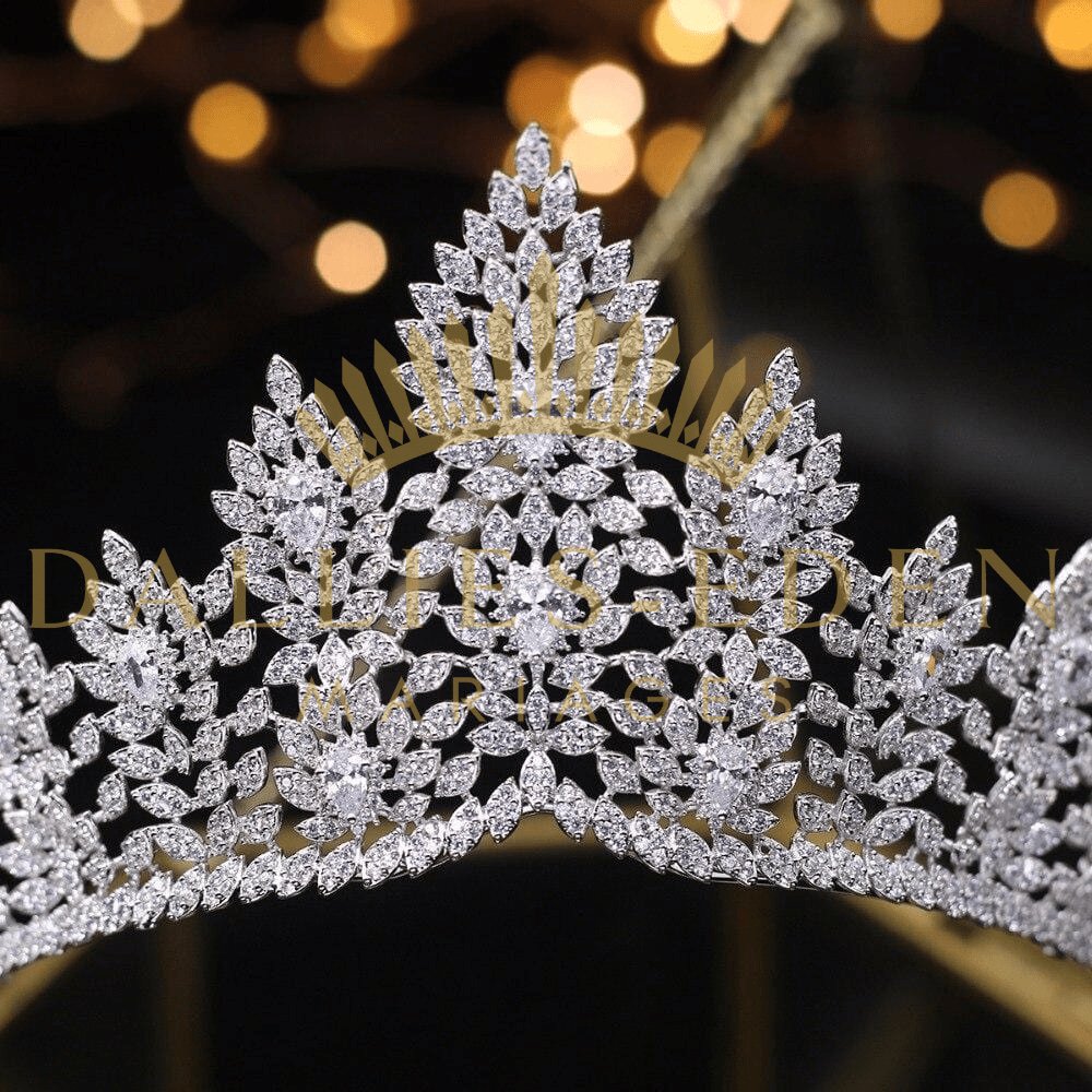 bijoux-diademe Tiare Femme Argentée Tiare de Mariage Reine