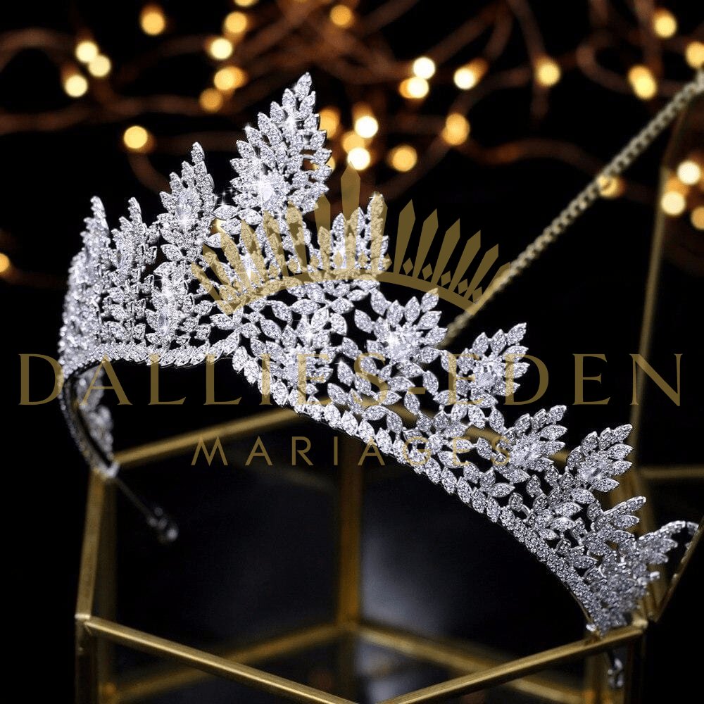 bijoux-diademe Tiare Femme Argentée Tiare de Mariage Reine