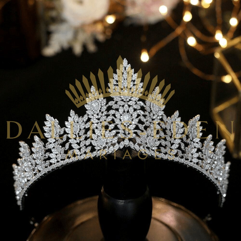 bijoux-diademe Tiare Femme Argentée Tiare de Mariage Reine