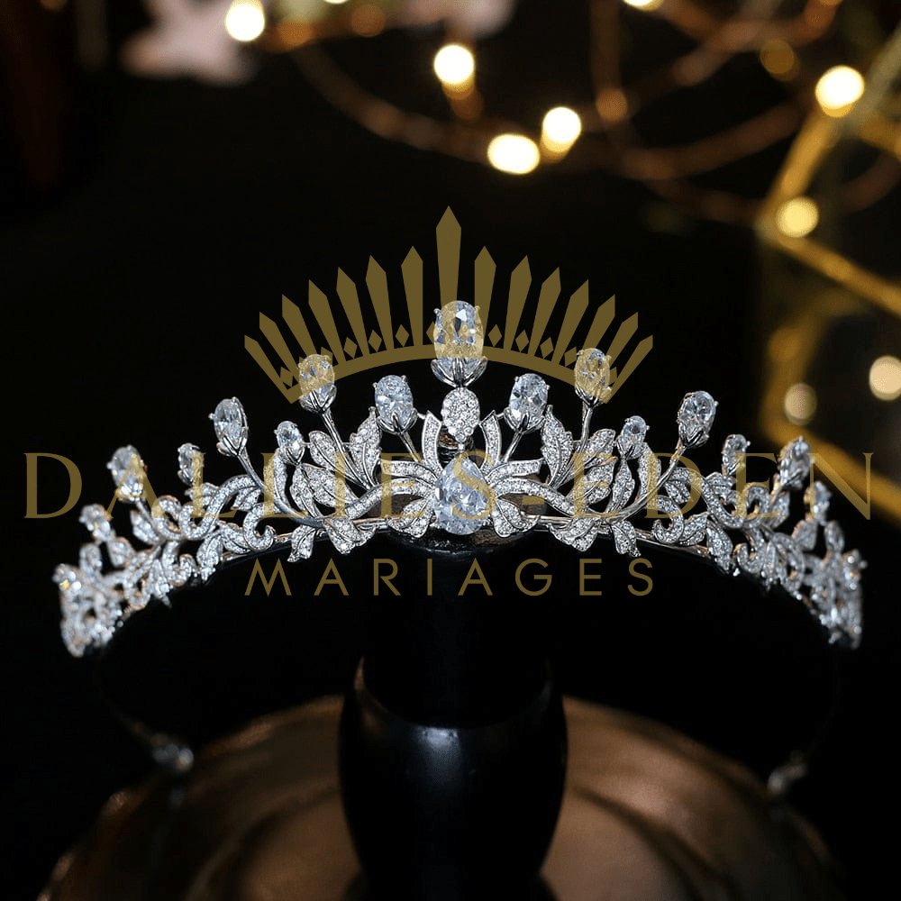 bijoux-diademe Tiare Femme Argentée Tiare Mariage Argent