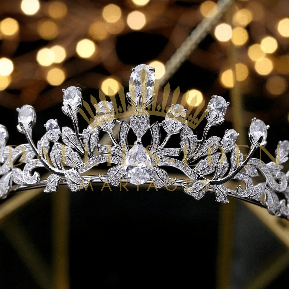 bijoux-diademe Tiare Femme Argentée Tiare Mariage Argent