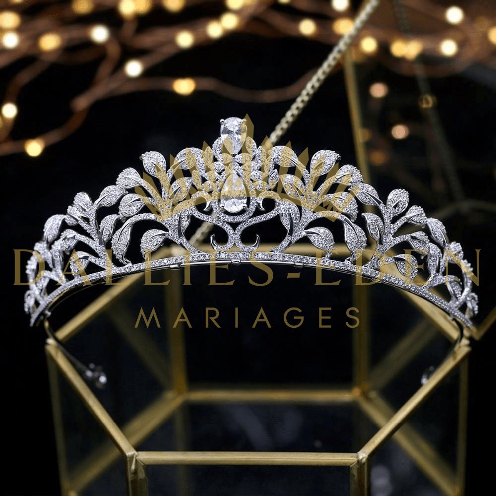 bijoux-diademe Tiare Femme Argentée Tiare Mariage Cristal