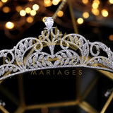 bijoux-diademe Tiare Femme Argentée Tiare Mariage Elfique