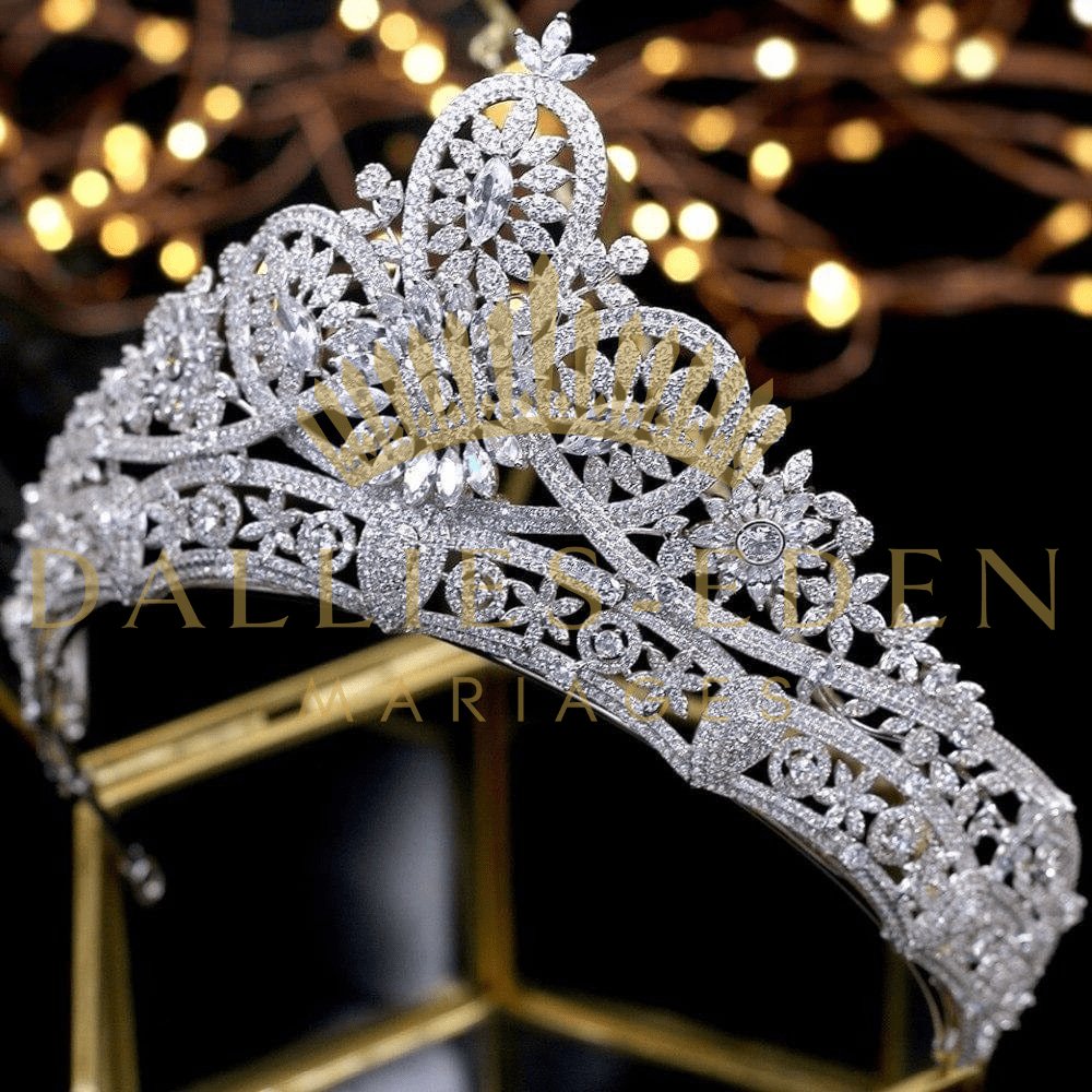 bijoux-diademe Tiare Femme Argentée Tiare Mariage Haute