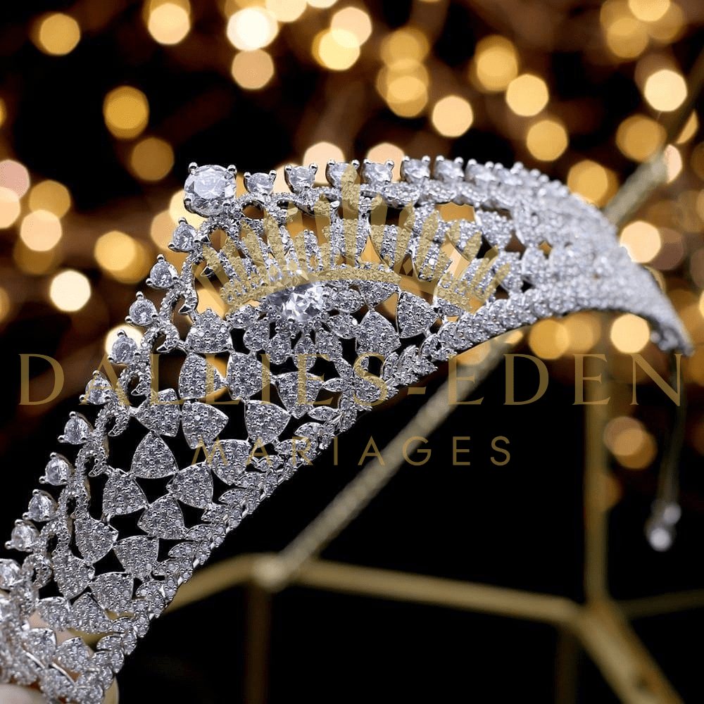 bijoux-diademe Tiare Femme Argentée Tiare Mariage Pointe