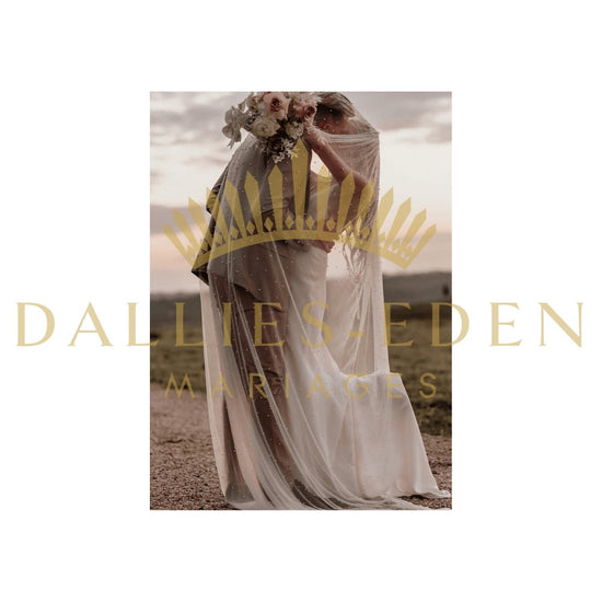 Dallies-Eden-Mariages  Voile de Mariée Voile de Mariage Blanc 100cm