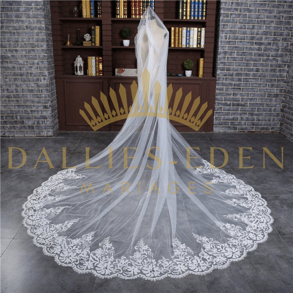 Dallies-Eden-Mariages  Voile de Mariée Voile de Mariage Blanc 300 cm