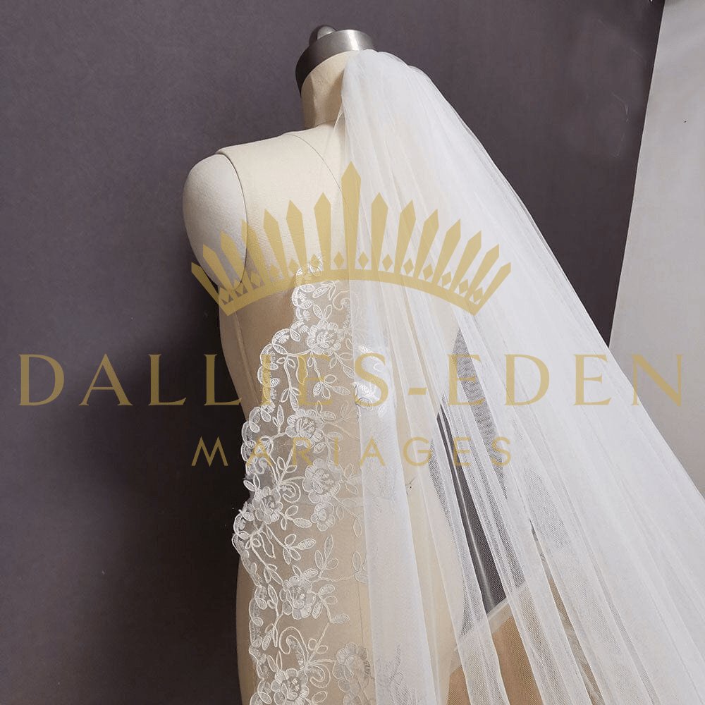 Dallies-Eden-Mariages  Voile de Mariée Voile de Mariage Blanc 350cm