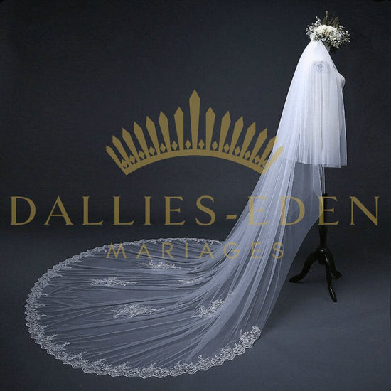 Dallies-Eden-Mariages  Voile de Mariée Voile de Mariée Blanche 300 cm